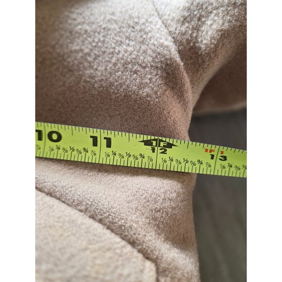 Vintage Kate Kiddie Classic Tan Wool Coat With Faux Fur Collar & Buttons - Picture 7 of 8